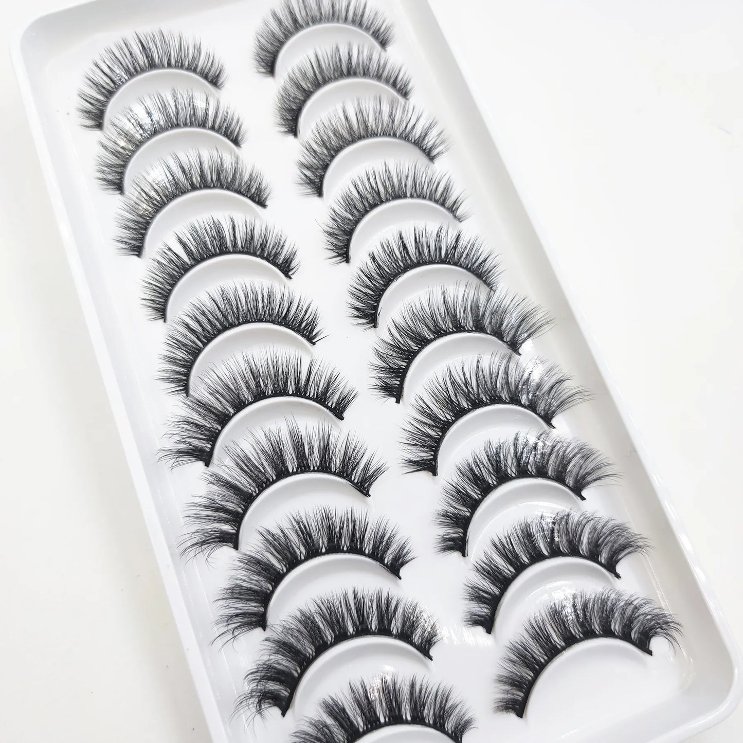 20 Style 10 Pairs Natural 3d Mink Lashes Soft False Eyelashes Cross Messy Dense Eye Lashes Extension Makeup Faux Cils Maquillaje
