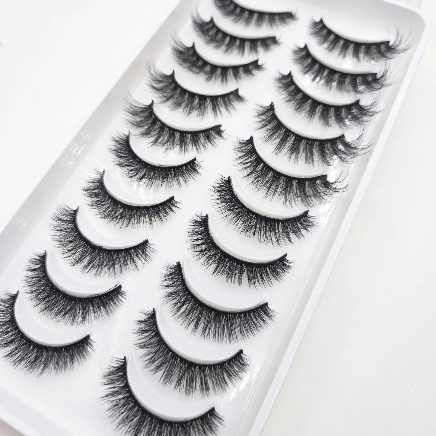 20 Style 10 Pairs Natural 3d Mink Lashes Soft False Eyelashes Cross Messy Dense Eye Lashes Extension Makeup Faux Cils Maquillaje