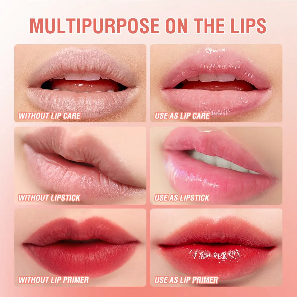 O.TWO.O Lip Balm Colors Ever-changing Lips Plumper Oil Moisturizing Long Lasting With Natural Beeswax Lip Gloss Makeup Lip Care