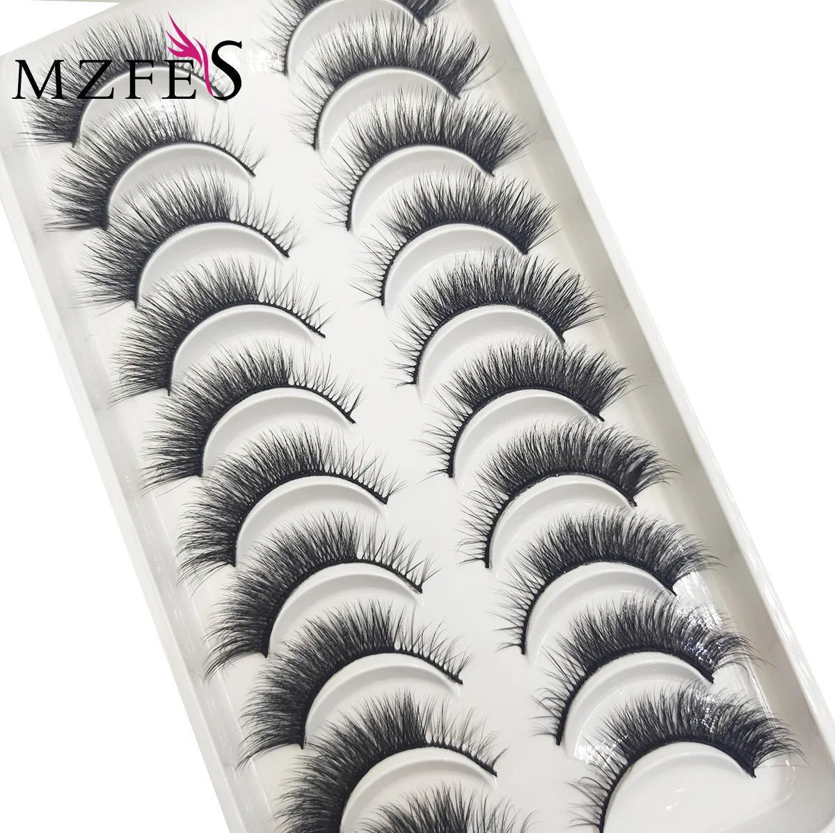 20 Style 10 Pairs Natural 3d Mink Lashes Soft False Eyelashes Cross Messy Dense Eye Lashes Extension Makeup Faux Cils Maquillaje