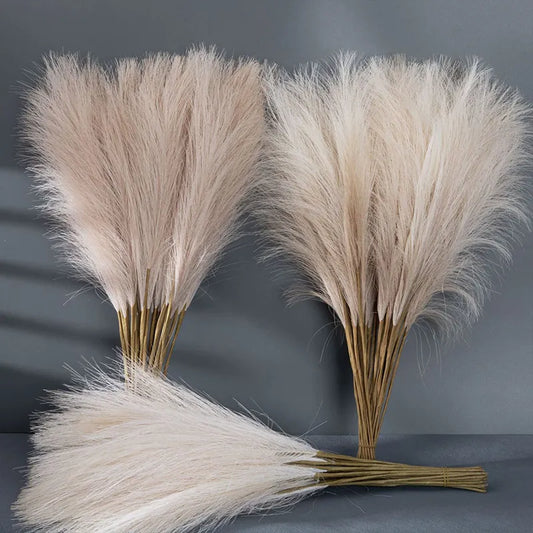 55cm Pampas Grass Decor Artificial Flowers Fake Plant Reed for DIY Floral Table Arrange Flower Wedding Home Christmas Decoration