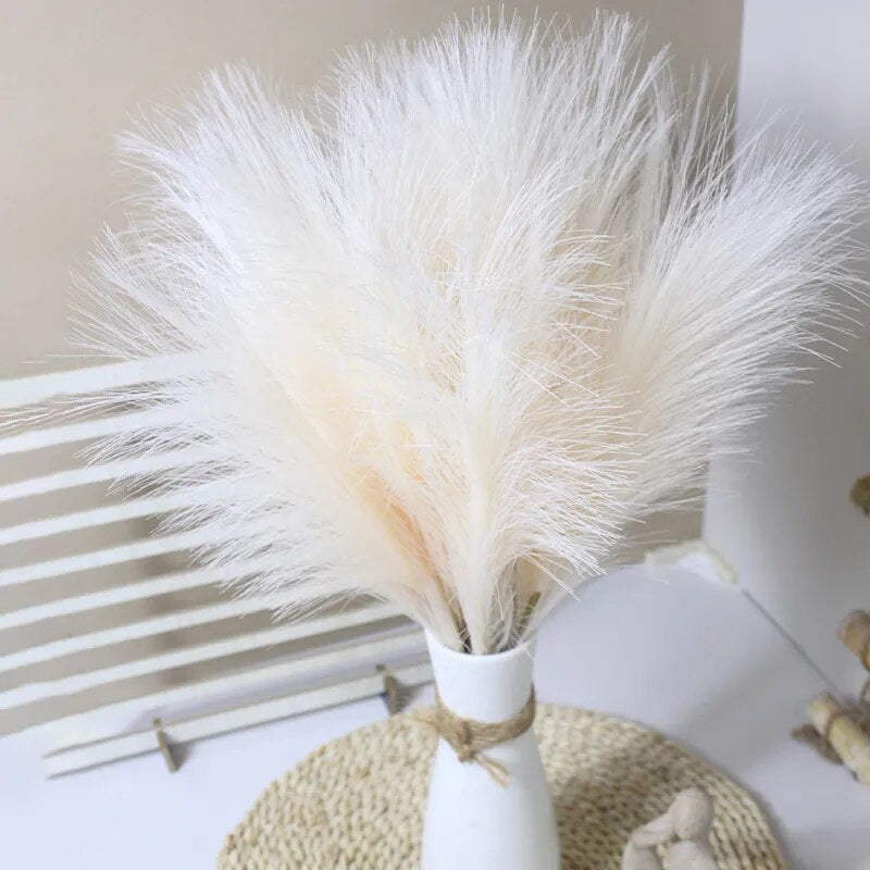 55cm Pampas Grass Decor Artificial Flowers Fake Plant Reed for DIY Floral Table Arrange Flower Wedding Home Christmas Decoration