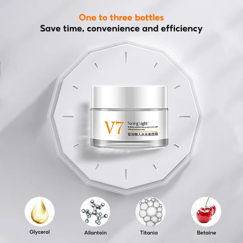 v7 Moisturizing Tone-up Cream Whitening cream Moisturizing Lazy Makeup Cream Concealer Nude Makeup