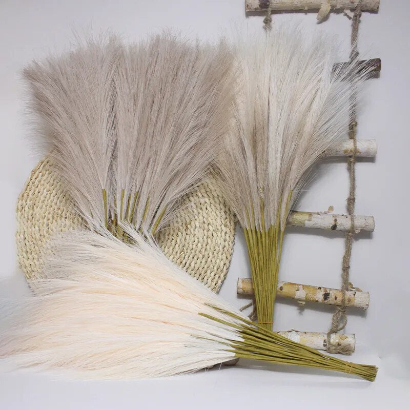 55cm Pampas Grass Decor Artificial Flowers Fake Plant Reed for DIY Floral Table Arrange Flower Wedding Home Christmas Decoration