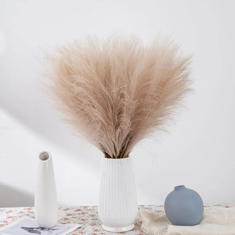 55cm Pampas Grass Decor Artificial Flowers Fake Plant Reed for DIY Floral Table Arrange Flower Wedding Home Christmas Decoration